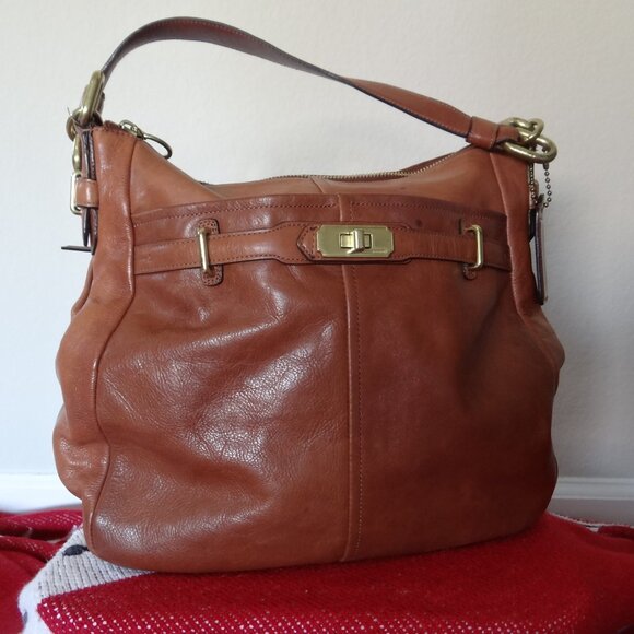 Coach Brown Leather Tote - Picture 1 of 4